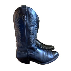 Laredo Men's 7 Vintage Birchwood Leather Cowboy Boots Western Rodeo Black